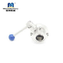 1.5inch 38mm Health Sainary Stainless Steel Butterfly Valve in Dairy food milk Industry